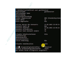 Windows 10 Tutorial - Den Benutzer Gast im Anmeldebildschirm von Windows 10 Professionell anzeigen! - Die Eigenschaften eines Benutzers in der Eingabeaufforderung anzeigen 