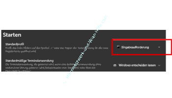 Die Eingabeaufforderung als Startprofil im Windows Terminal konfigurieren