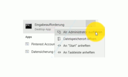 Windows 10 Tutorial - Die Energieeinstellungen mit dem Tool powercfg prüfen und Stromfresser herausfinden, um Energie zu sparen! - - Die Eingabeaufforderung, Kommandozeile als Administrator aufrufen 