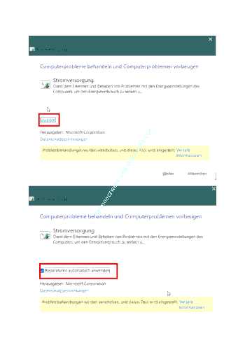 Die erweiterte Funktion Reparaturen automatisch anwenden aktivieren