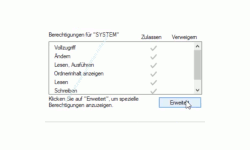 Windows 10 Tutorial - Den Zugriff auf Ordner und Dateien eines Computers überwachen! - Die erweiterten Berechtigungen des zu überwachenden Ordners aufrufen 