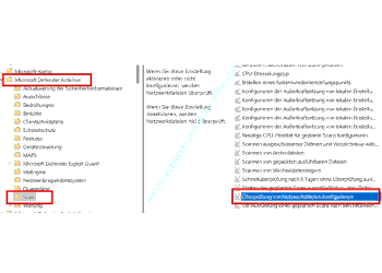 Die Gruppenrichtlinie Überprüfung von Netzwerkdateien konfigurieren aufrufen