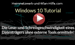 Die Lese- und Schreibgeschwindigkeit eines Datenträgers ohne externe Tools ermitteln! - Youtube Video Windows 10 Tutorial