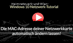 Die MAC-Adresse deiner Netzwerkkarte automatisch ändern lassen! - Youtube Video Windows 10 Tutorial