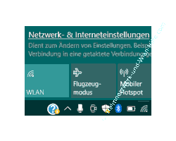 Netzwerk- und Interneteinstellungen über das Netzwerksymbol in der Taskleiste aufrufen