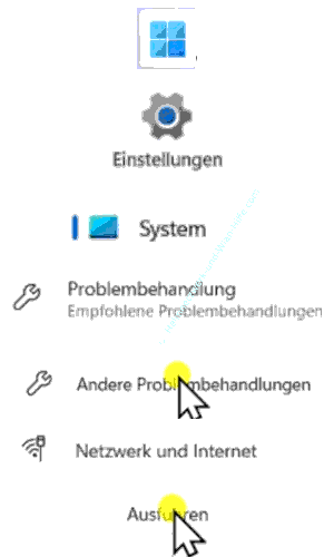Die Netzwerk- und Internetproblembehandlung unter Windows 11 aufrufen