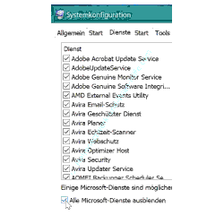 msconfig Tutorial: Die Option Alle Microsoft-Dienste ausblenden 