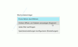 Windows 10 Tutorial - Die automatische Wiedergabe von Medien konfigurieren! - Die Optionen für die automatische Wiedergabe eines Wechseldatenträgers 