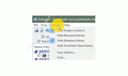 Windows 10 Tutorial - Automatisch startende Programme mit dem Tool Autoruns aufdecken - Die Optionen von Autoruns über das Menü Options aufrufen 