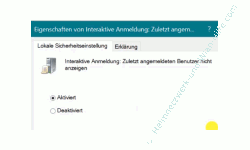 Windows 10 Tutorial - Zuletzt angemeldete Benutzer nicht im Anmeldebildschirm anzeigen! - Die Richtlinie Interaktive Anmeldung Zuletzt angemeldeten Benutzer nicht anzeigen aktivieren 