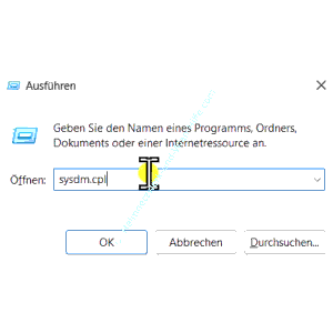 Die Systemeigenschaften über den Befehl system.cpl öffnen