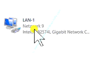 Die umbenannte Netzwerkverbindung in der Ansicht der Netzwerkverbindungen