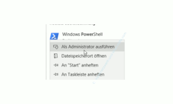 Windows 10 Tutorial - Nicht löschbare Apps mit Hilfe der PowerShell Kommandozeile löschen - Die Windows PowerShell als Administrator öffnen 
