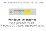 Mit der Windows 10 Datenträgerbereinigung Speicherplatz schaffen