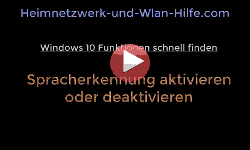 Youtube Video Tutorial - Windows 10 Spracherkennung aktivieren oder deaktivieren
