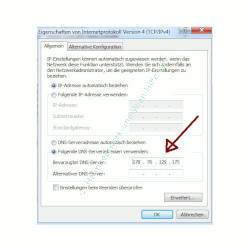 Netzwerk Tutorial: DNS-Serverprobleme beheben - Windows 7 - Manuelle Konfiguration der DNS-Server