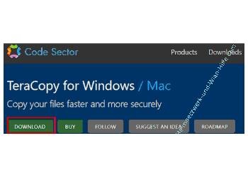 Downloadseite von Teracopy