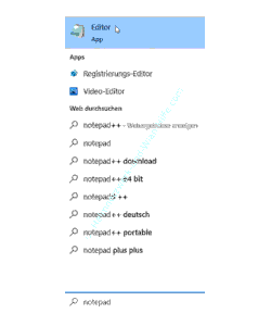 Windows 10 Editor-Tutorial: Editor Notepad öffnen