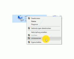 Windows 10 Netzwerk Tutorial – Eigenschaften der Netzwerkverbindung Befehl Umbenennen