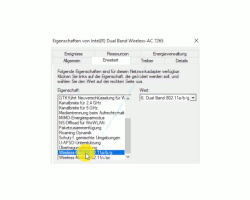 Windows 10 Netzwerk Tutorial - Wichtige Eigenschaften einer Wlan-Netzwerkkarte anzeigen lassen! - Eigenschaften einer Wlan-Netzwerkkarte im Register Erweitert der Netzwerkkarteneigenschaften anzeigen 
