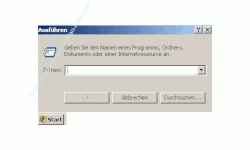 Windows Anleitung: Windows Benutzerkonto deaktivieren! Start Ausführen - Fenster Ausführen mit Eingabefeld