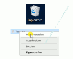 Windows 10 Tutorial - Dateien sicher und nicht wiederherstellbar mit Windows-Tool löschen - Eine Datei aus dem Papierkorb wiederherstellen 