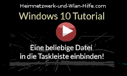 Eine Datei in der Windows 10 Taskleiste einbinden!  - Youtube Video Windows 10 Tutorial