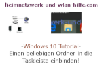 Windows 10 Tutorial - Einen beliebigen Ordner in die Taskleiste einbinden!