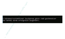 Windows 10 Tutorial - Den Benutzer Gast im Anmeldebildschirm von Windows 10 Professionell anzeigen! - Einen Benutzer über net localgroup einer Benutzergruppe hinzufügen 