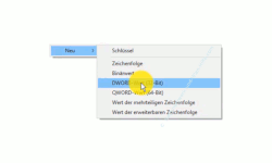 Windows 10 Tutorial - Die Telemetriedatenübermittlung von Windows 10 an Microsoft deaktivieren bzw. abschalten - Registrierungsdatenbank: Einen neuen Dword-Wert anlegen 