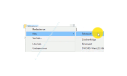 Windows 10 Tutorial - Such- und Sprachassistent Cortana unter Windows 10 Home deaktivieren - Einen neuen Registrierungsdatenbankschlüssel erstellen 