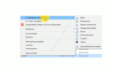 Windows 10 Explorer Tutorial - Bibliotheken zur Verwaltung und Organisation von Dateien nutzen! - Einen Ordner über den Befehl In Bibliotheken aufnehmen einer Bibliothek hinzufügen 