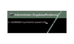 Windows 10 Tutorial - Die Energieeinstellungen mit dem Tool powercfg prüfen und Stromfresser herausfinden, um Energie zu sparen! - Eingabe des Systembefehls powercfg in der Eingabeaufforderung 