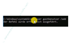 Windows 10 Tutorial - Den Benutzer Gast im Anmeldebildschirm von Windows 10 Professionell anzeigen! - Eingabeaufforderung: Befehl net user zum Hinzufügen eines neuen Benutzers 