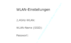  Die Einstellungen für das Wlan-Netzwerk, dem Wlan-Netzwerknamen und dem Wlan-Passwort im Router aufrufen