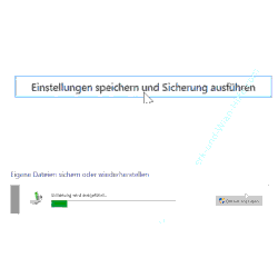  Einstellungen für die Datensicherung speichern und die Sicherung ausführen