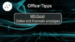 Excel: Zellen mit Formeln anzeigen