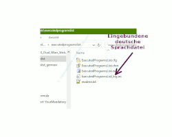 Tutorial zu Executed Programs List – Die eingebundene deutsche Sprachdatei