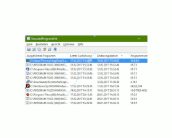 Tutorial zu Executed Programs List – Das Programmfenster mit sortierten Spalten