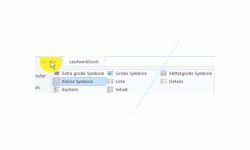 Windows 10 Tutorial - Die Größe der Ordnersymbole im Explorer mit einem kleinen Trick individuell anpassen! - Explorer, Menü Ansicht, Möglichkeiten der Größenanpassung der Symbole anzeigen 