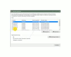 Schneller Festplatte durch Defragmentierung – Das Konfigurationsfenster Laufwerke optimieren