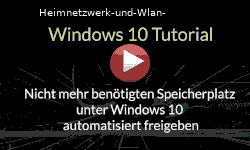Nicht mehr benötigten Speicher unter Windows 10 automatisiert freigeben! Speicherplatz frei machen! - Youtube Video Windows 10 Tutorial