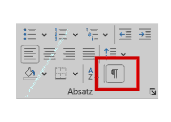 Formatierungszeichen, nicht druckbare Zeichen in Word einblenden / ausblenden