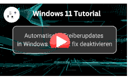 Ganz fix automatische Treiber-Updates deaktivieren - Youtube Video Windows 11 Tutorial