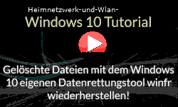 Gelöschte Dateien mit dem Windows 10 eigenen Datenrettungstool winfr wiederherstellen! - Youtube Video Windows 10 Tutorial