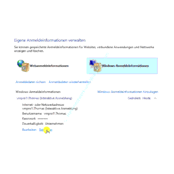 Gespeicherte Windows Anmeldeinformationen auflisten und löschen