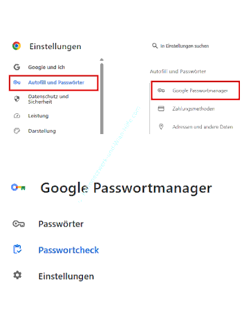 Google Chrome Passwortcheck aufrufen