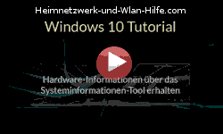 Hardware-Informationen über das Systeminformationen-Tool von Windows 10 erhalten - Youtube Video Windows 10 Tutorial