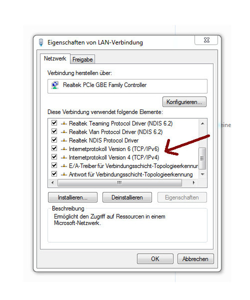 Datenübertragung in einem Netzwerk