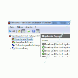 Netzwerk Tutorial: Netzwerkproblem! Es werden keine anderen Computer in der Netzwerkumgebung angezeigt! Windows Firewall - Eingehende Regeln - Aktivierte Datei- und Druckerfreigabe